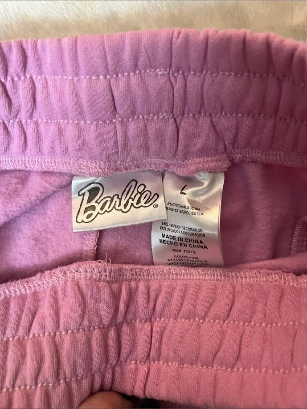 Barbie Pink Graphic Lounge Shorts with White Drawstring